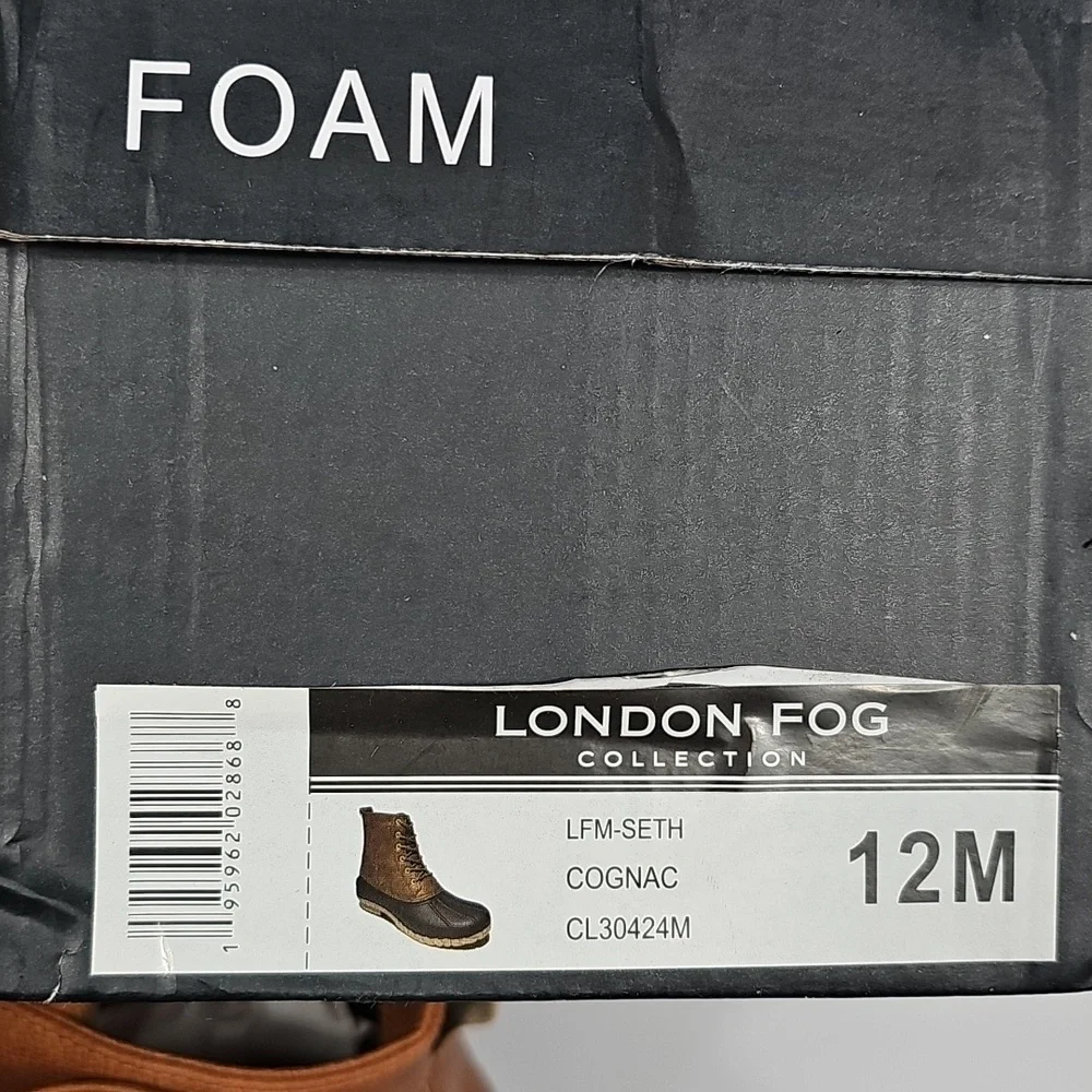 London Fog Tan and Dark Brown Waterproof Lace-Up Duck Boots
